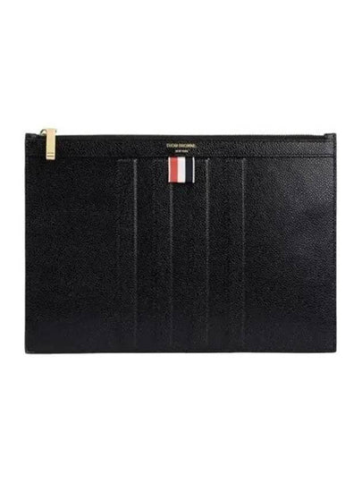 Debossed Pebble Clutch Bag Black - THOM BROWNE - BALAAN 2