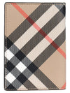 Check Pattern Two-Fold Card Wallet Beige - BURBERRY - BALAAN 5