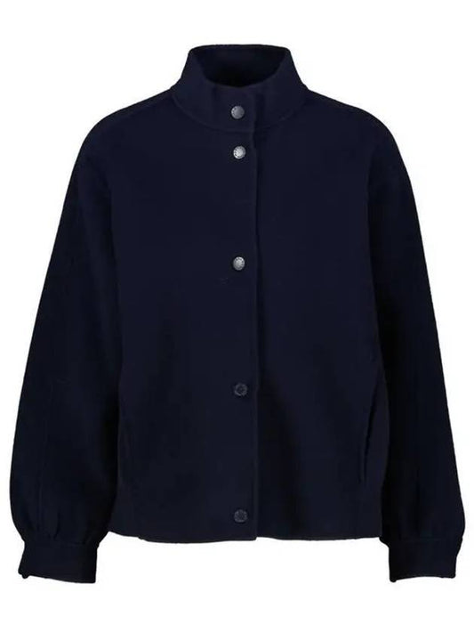 Agitare Wool Bomber Jacket Navy - MAX MARA - BALAAN 1