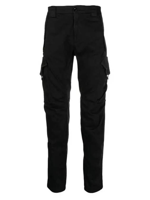 Lens Waffen Garment Dye Utility Cargo Pants Black - CP COMPANY - BALAAN.