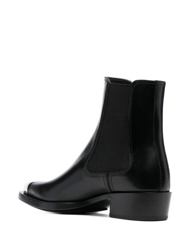 Metal Toe Cap Middle Boots Black - ALEXANDER MCQUEEN - BALAAN 4