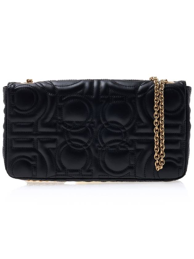 Women's Gancini Quilted Mini Shoulder Bag Black - SALVATORE FERRAGAMO - BALAAN 4