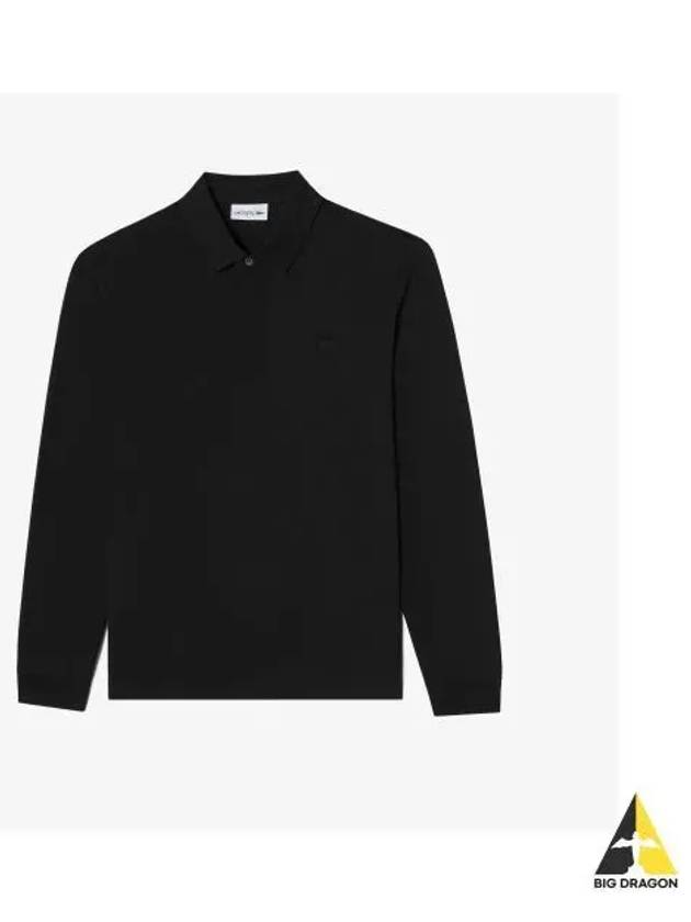 Men s PARIS Long Sleeve Polo Black - LACOSTE - BALAAN 1