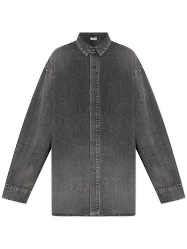 Fear Of God Denim Shirt, Women's, Grey - FEAR OF GOD - BALAAN 1