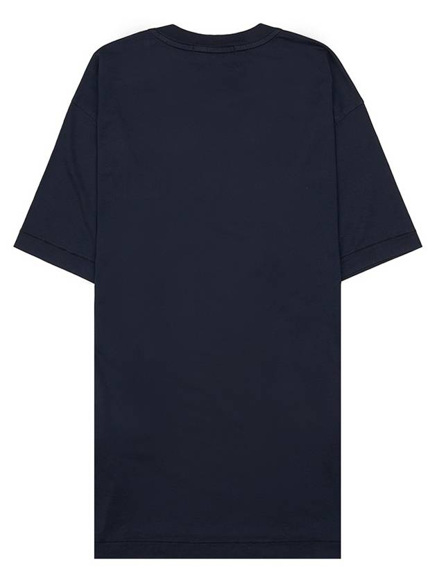 Logo Patch Short Sleeves T-Shirt Navy - STONE ISLAND - BALAAN 3