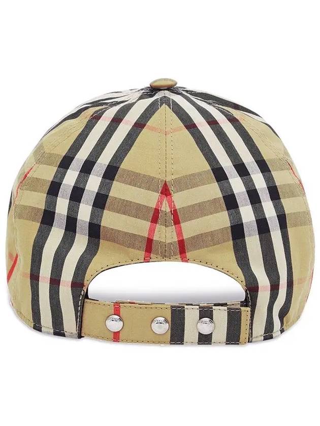 TB Logo Monogram Motif Vintage Check Ball Cap Beige - BURBERRY - BALAAN 4