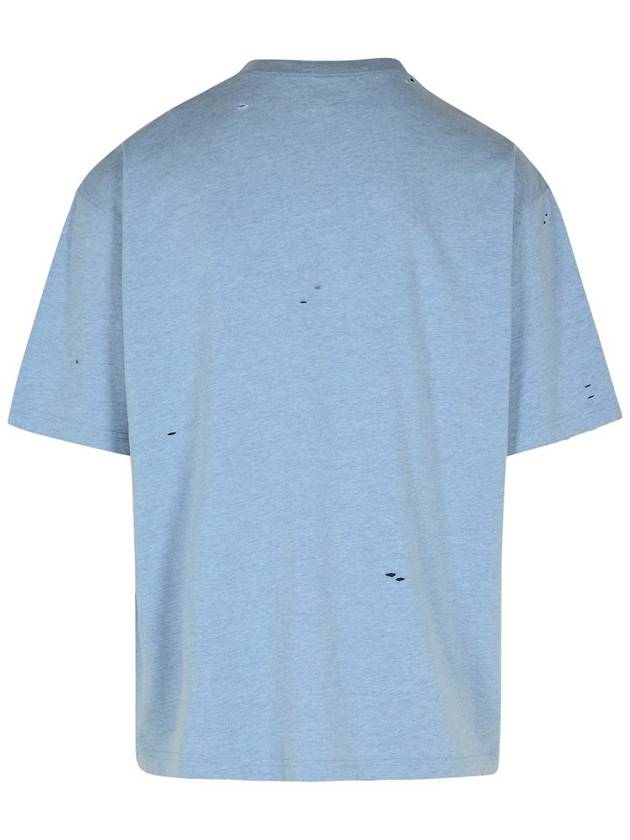 Acne Studios Light Blue Cotton Blend T-Shirt - ACNE STUDIOS - BALAAN 3