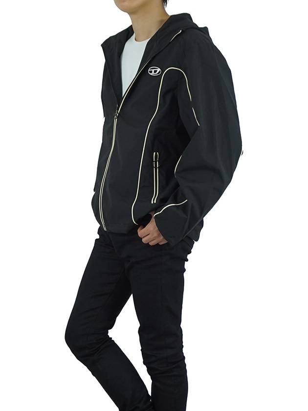 J Hives Contrast Piping Windbreaker Black - DIESEL - BALAAN 6