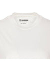 Logo Label Cotton 3 Pack Short Sleeve T-Shirt White - JIL SANDER - BALAAN 5