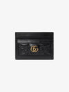 GG Matelassé Card Wallet Black - GUCCI - BALAAN 3