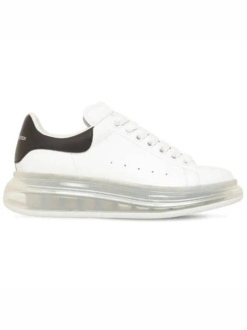 40mm clear bubble sole logo black heel tab leather sneakers - ALEXANDER MCQUEEN - BALAAN 1