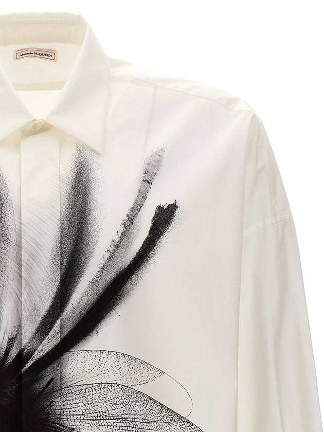 Long Sleeve Shirt 778190QOAAE9080 White Black - ALEXANDER MCQUEEN - BALAAN 4