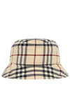 Stone Check Cotton Bucket Hat Beige - BURBERRY - BALAAN 2