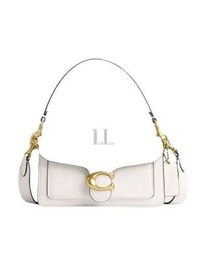 Tabby Logo Plaque Shoulder Bag White - COACH - BALAAN 2