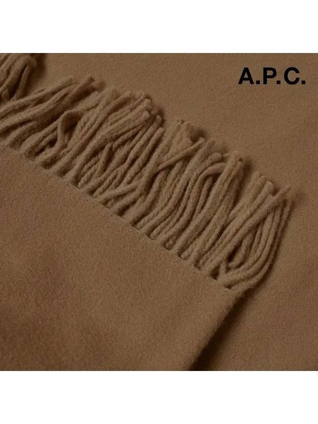 Ambroise Embroidered Muffler Camel - A.P.C. - BALAAN 5