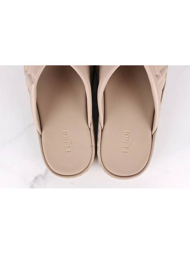 FF logo sandals slippers beige 7 260 - FENDI - BALAAN 6