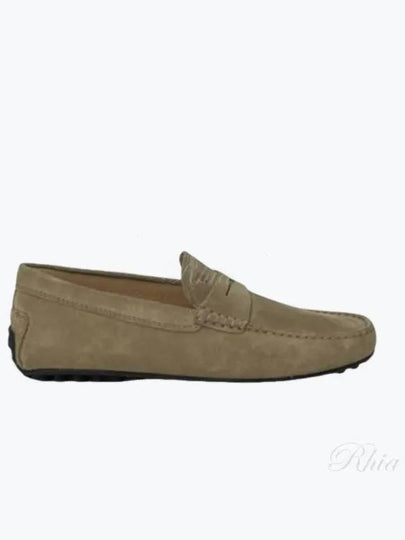 Men's City Gomino Suede Driving Shoes Beige - TOD'S - BALAAN 2