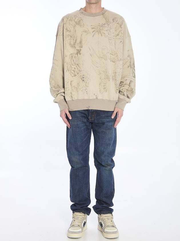 Pencil All Over Sweatshirt - PALM ANGELS - BALAAN 5