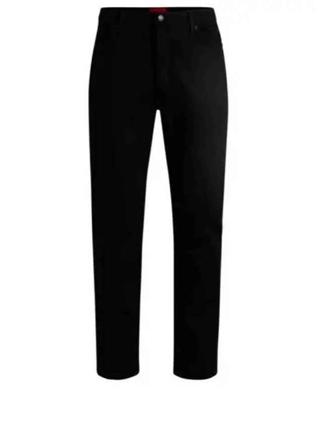 Tapered Fit Stretch Denim Jeans Black - HUGO BOSS - BALAAN 1