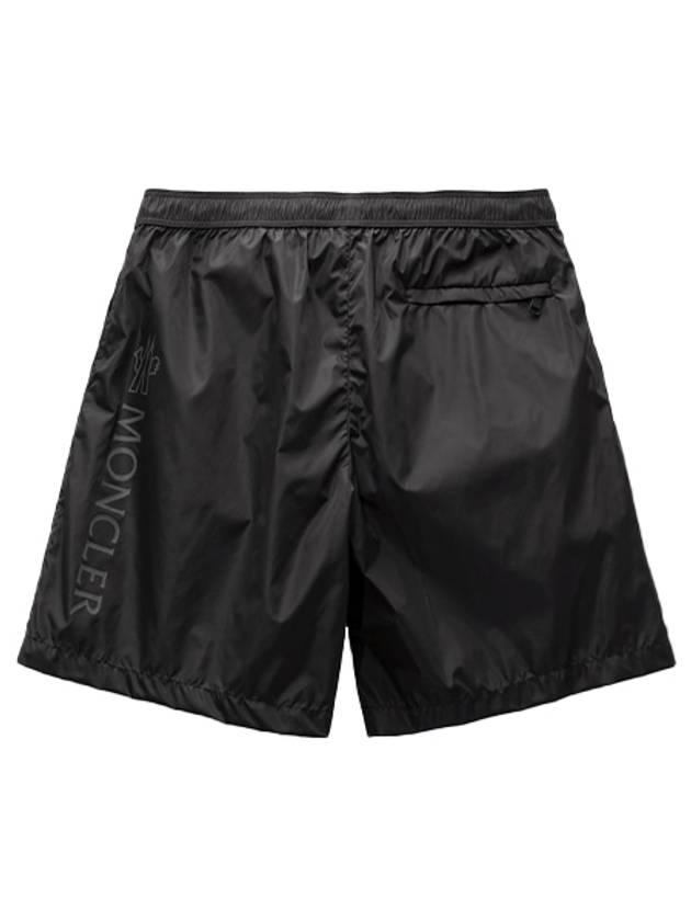 Logo Swarm Shorts Shorts Black Men - MONCLER - BALAAN 2