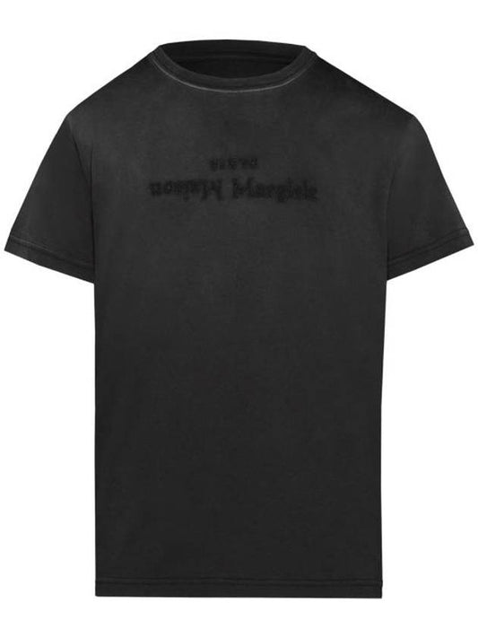 Reverse Logo Short Sleeve T-Shirt Washed Black - MAISON MARGIELA - BALAAN 1