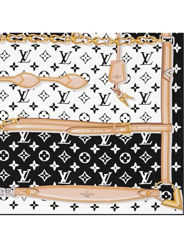 Let's Go Square 90 Scarf Black - LOUIS VUITTON - BALAAN 3