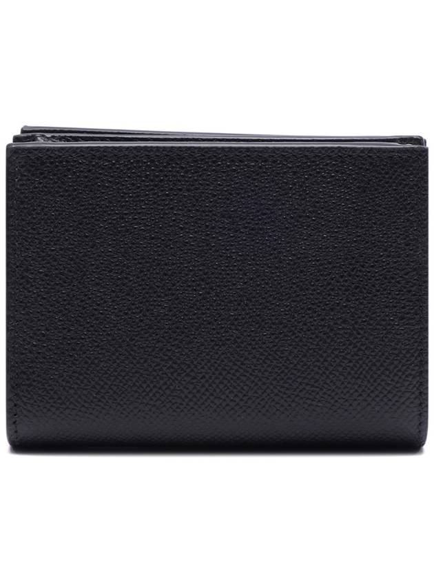 Vara Bow Gloss Flap Half Wallet Black - SALVATORE FERRAGAMO - BALAAN 5