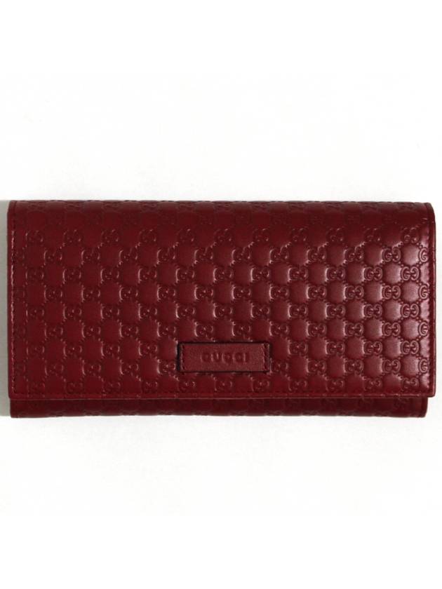 Women's Micro GG Ssima Flap Continental Long Wallet Red - GUCCI - BALAAN 2