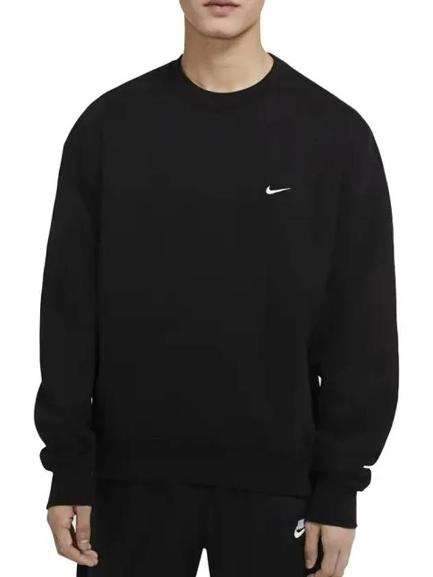 Team Club Crew Fleece Sweatshirt Black - NIKE - BALAAN 3