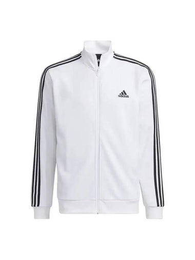 3S Regular Fit Double Knit Track Jacket White - ADIDAS - BALAAN 1