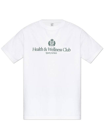 Sporty & Rich T-shirt From The H&W Crest Collection, Unisex, White - SPORTY & RICH - BALAAN 1