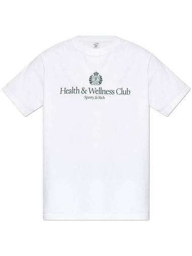 Sporty & Rich T-shirt From The H&W Crest Collection, Unisex, White - SPORTY & RICH - BALAAN 1