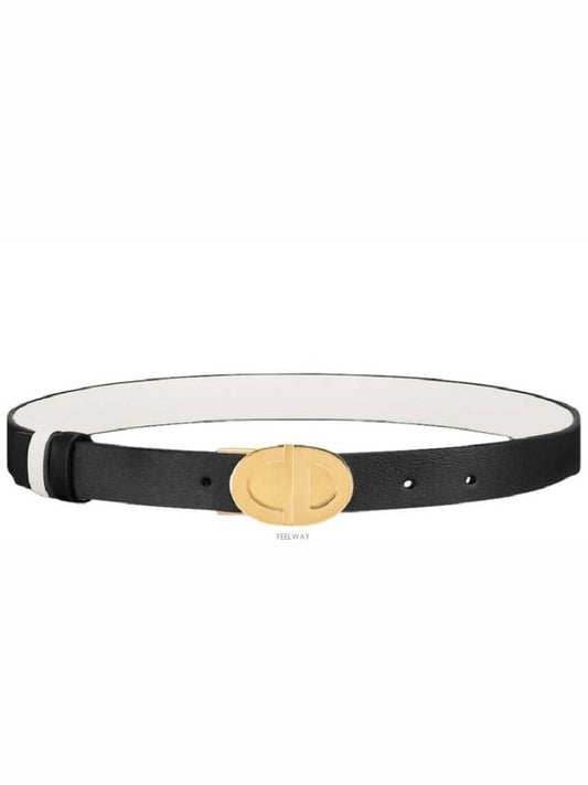 Reversible 22MM Smooth Calfskin Belt Black - DIOR - BALAAN 2