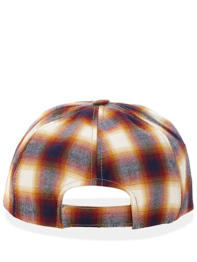 Tyron Logo Check Ball Cap Midnight Red - ISABEL MARANT - BALAAN 3