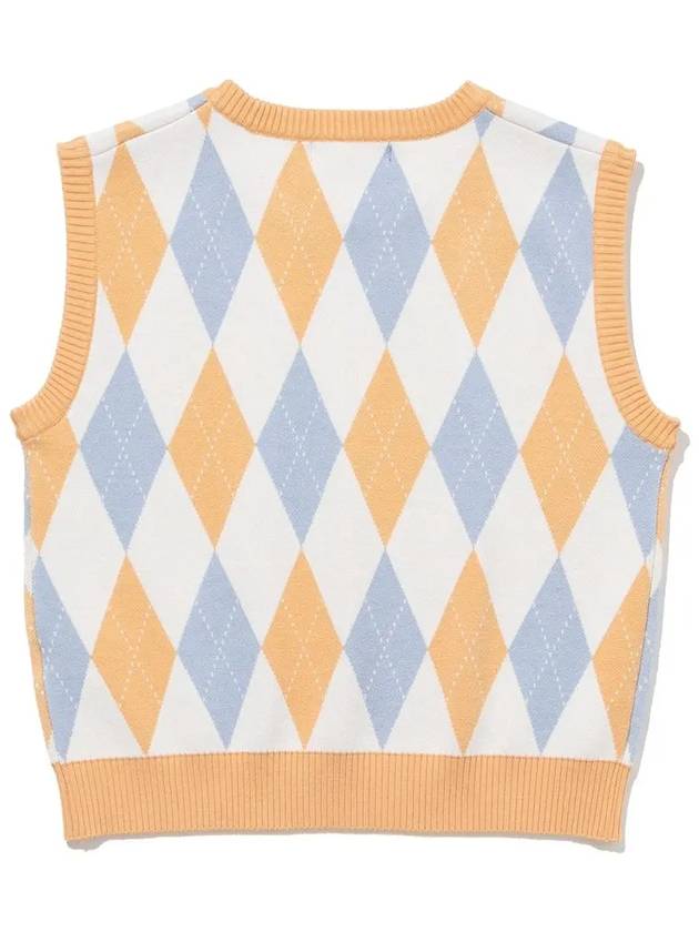 Viscose Argyle Knit Vest ORAGNE - 20THHOLE - BALAAN 2