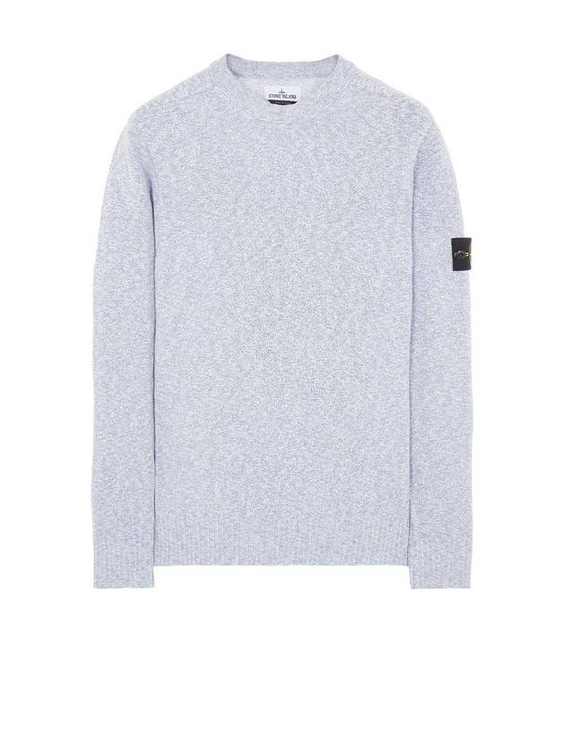 Cotton Nylon Blend Crewneck Knit Top Grey - STONE ISLAND - BALAAN 1