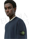 Wappen Patch Garment Dyed Sweatshirt Navy - STONE ISLAND - BALAAN 4