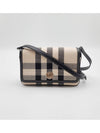 Check Jacquard Penny Cotton Mini Bag Beige - BURBERRY - BALAAN.