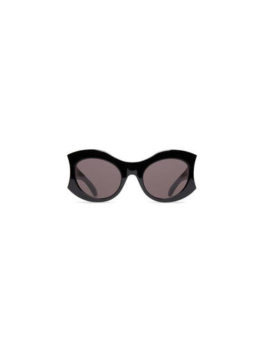 Eyewear Hourglass Oversize Cat-Eye Sunglasses Grey Black - BALENCIAGA - BALAAN 1