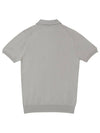 Men's Half Zip-up Cotton PK Shirt Gray - KITON - BALAAN.