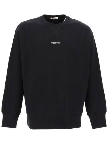 Logo Sweatshirt Black - VALENTINO - BALAAN 1