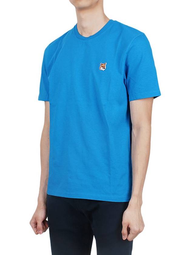 Fox Head Patch Classic Short Sleeve T-Shirt Enamel Blue - MAISON KITSUNE - BALAAN 4