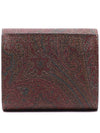 Paisley Half Wallet Brown - ETRO - BALAAN.