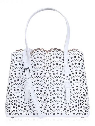 Women s Punching Bag Mina25 Wave Tote Small White 271952 1119235 - ALAIA - BALAAN 1