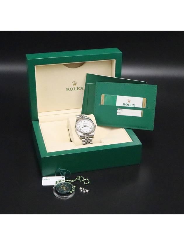 Men s Rolex 116234 18K White Gold Combi Datejust 36 Watch gt Gangbuk used luxury goods - ROLEX - BALAAN 3