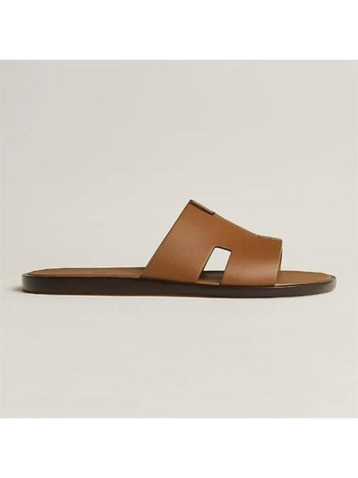 Izmir Leather Slippers Gold - HERMES - BALAAN 2