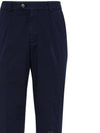 Lace Sure Fit Cotton Straight Pants Blue - BRUNELLO CUCINELLI - BALAAN 3