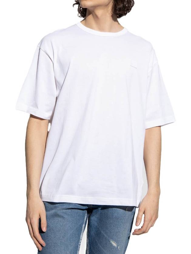 Logo Patch Cotton Short Sleeve T-Shirt White - ACNE STUDIOS - BALAAN 3