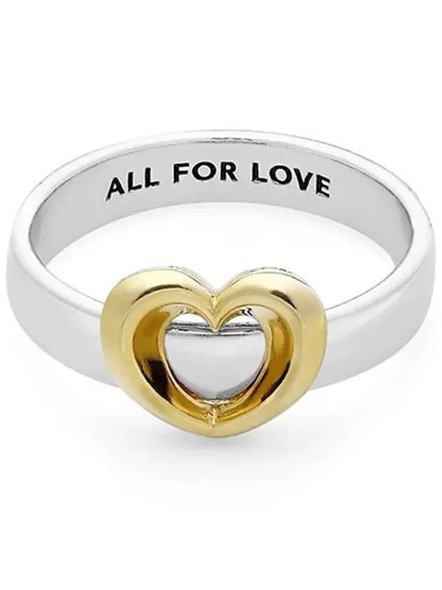 Radiant Two-Tone Sliding Heart Ring Gold Silver - PANDORA - BALAAN 4