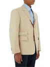 Typewriter Cloth Grosgrain Placket Sport Jacket Beige - THOM BROWNE - BALAAN 5